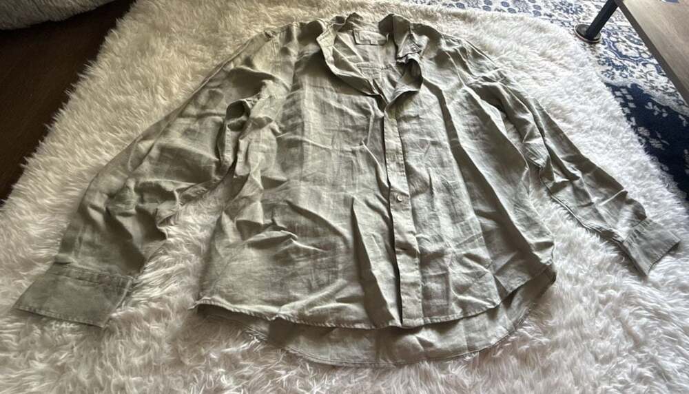 Zara Origins 100% Linen Long Sleeve Button-Up Shirt